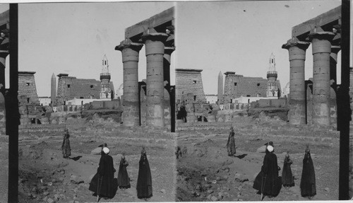 Moslem Mosque in the Court of Ramses II, Temple of Luxor, Egypt