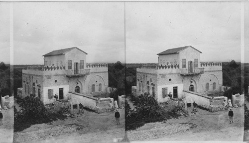 An oriental home with its large upper chamber near Jaffa, Palestine