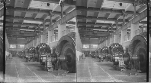 View of Generator Room, Schawinigan Falls Power Co. Quebec. Canada