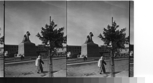 "The Awakening of Egypt." The national monument. Midan el Mahatta Place & main station. Cairo, Egypt