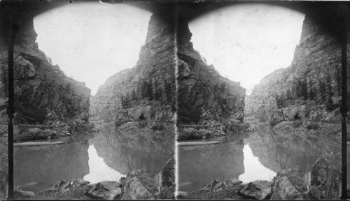 Reflections of Grandeur in a Mountain Stream, Canyon of the Grand. Colo