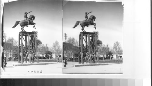 The Plaza, Statue in Foreground, Cordoba, Argentina