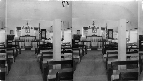 Interior of Barrat's Chapel - one mile north of Fredrick, Maryland