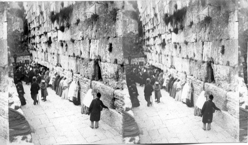 Jews Wailing Place at the outer walls of the Temple - Jerusalem, Palestine