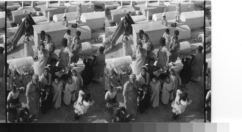 The Arab cemetery, Bairam festival. April 1931. Alexandria, Egypt