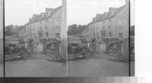 Auto accident. Gendarmes, France