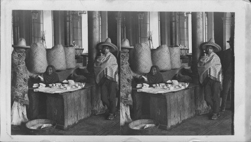 Cheese Merchant, Market at Zacatecas, Mexico