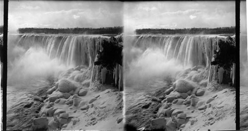 The Canadian Falls in Winter. Niagara. N.Y