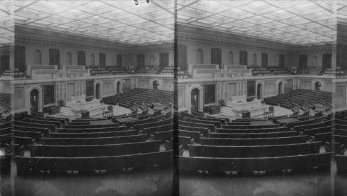 Interior of House of Representatives when not in Session, Wash. D.C