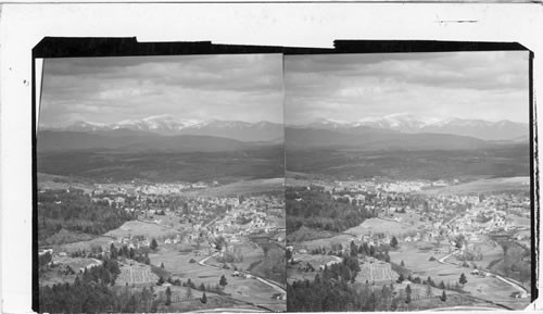 Charming Outlook across Valley to the White Mountains - Mt. Washington in Distance. New Hampshire