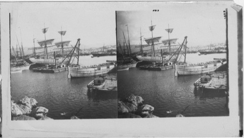 View across the Harbor of Beyrout Syria