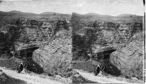 Brook Cherith, Where Elijah was fed by the Ravens. Desert between Jericho and Jerusalem. Palestine