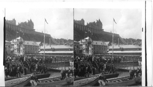 A Landing Station. Sailors on Deck. Quebec - Canada