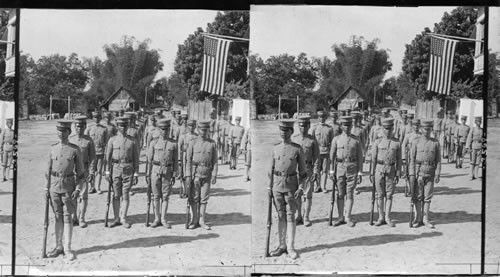 The Filipino-Americanized - constabulary soldiers. Manila. Philippines Islands