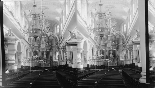 Interior of Basilica - Quebec's Historic Cathedral. Canada