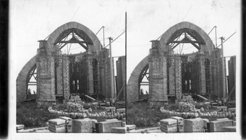 A Cut Stone Arch in Process of Construction