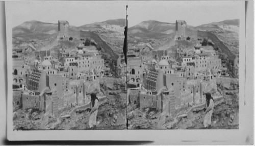 The lonely Convent of Mar Saba, Wilderness of Judea, Palestine