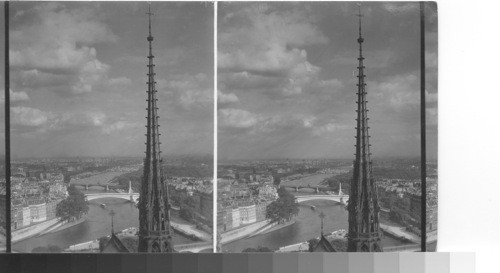 Paris and the Seine - S. E. from Notre Dame. Paris