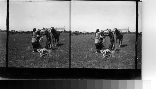 A hand to hand encounter, Fort Belknap Reservation, Mont., July 1906