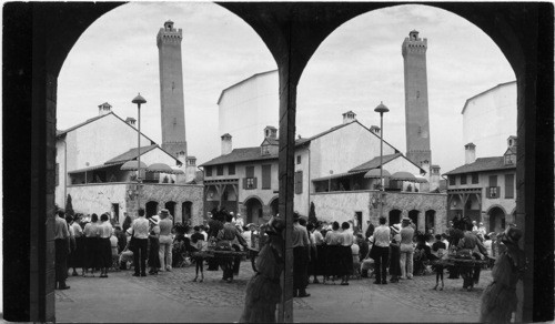 Leaving tower & center court. Italian Village