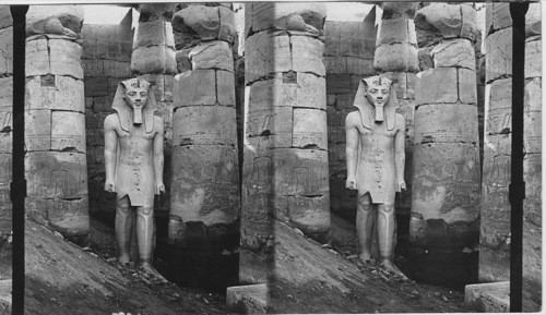 Statue of Ramses II, Temple of Luxor, Thebes. Egypt