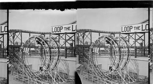 "Stand on your hand for a dime, ten cents." Loop the Loop. Coney Island, New York