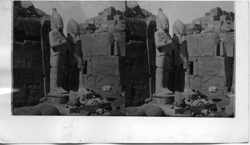 Gigantic Statue of King Thutmosis III in front of Seventh Pylon, Karnak, Egypt