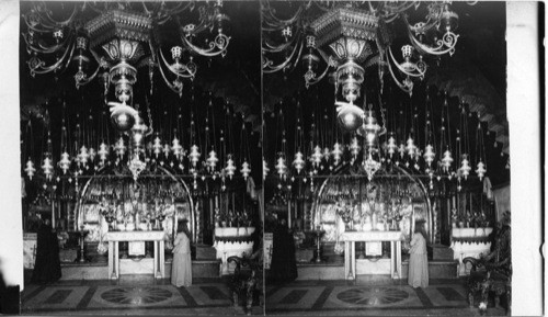 “Cavalry” “Interior” of Church of Holy Sepulchre” Jerusalem. Palestine