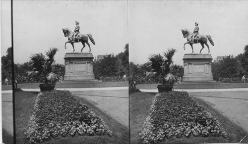 Thomas Ball's Equestrian Statue of Washington, Boston, Mass