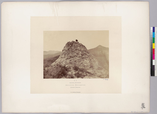 Hot Springs Erupting a Man. [Extinct hot spring, Nev.]