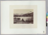 Cottonwood Lake, Mts. Wahsatch. [Man and rowboat at center. Wasatch Mountains, Utah]