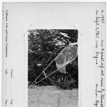 Photographs from Wild Legacy Book. "A small dip net made by Klamath Indians, Requa, Sept. 12, 1929"