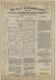 Plat of Wright and Kimbrough College Plaza Tract