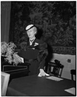 Antoinette Jones at banquet of the California Federation of Democratic Women's Study Clubs, Los Angeles, 1940