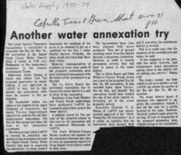 Another water annexation try