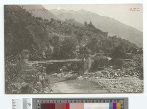 Old Suspension Bridge, Chamba, India, ca.1910