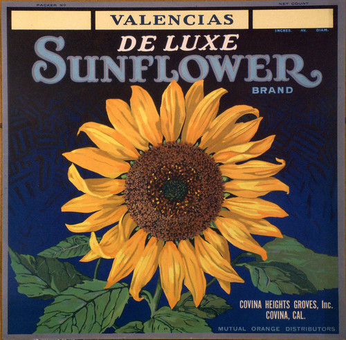 De Luxe Sunflower label