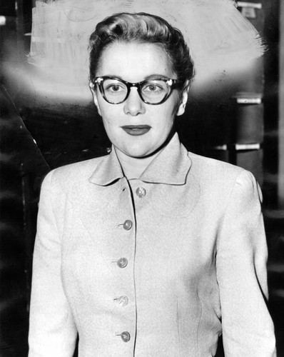 Barbara Graham wearing glasses