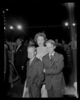 Susan Hayward with her sons Tim and Greg, Academy Awards, Los Angeles, 1956