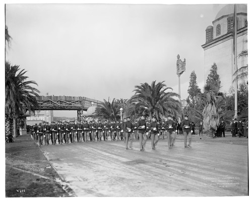 U.S. Marines on Avenue of Palms, Opening Day