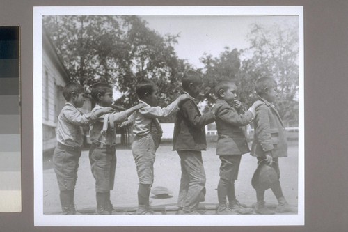 6 small school boys: Raymond Johnny, Anton Stansen, Chester Davis (46), Earl Hostler (118), Bob Oscar (123), Amos Little (14), profile