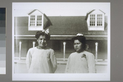 2 school girls: Stella Brown (86) and Lily McKeever (85)