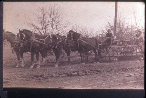 Road crew, looking north, Central Ave