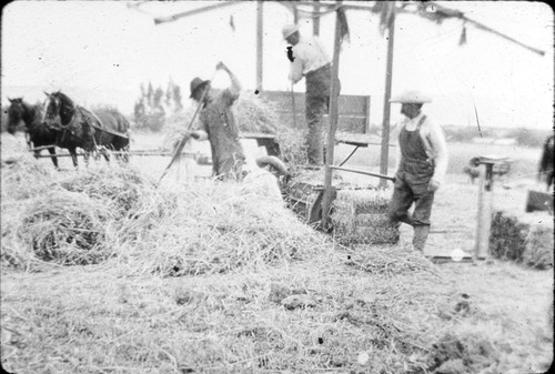 Hay baling near Keeler Ranch