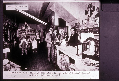 Interior of W.H. Mills grocery store (north side of Central Avenue)