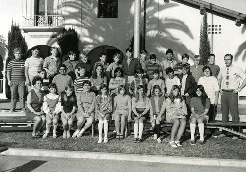 Avalon Schools, seventh grade, 1969-1970, Avalon, California (front)