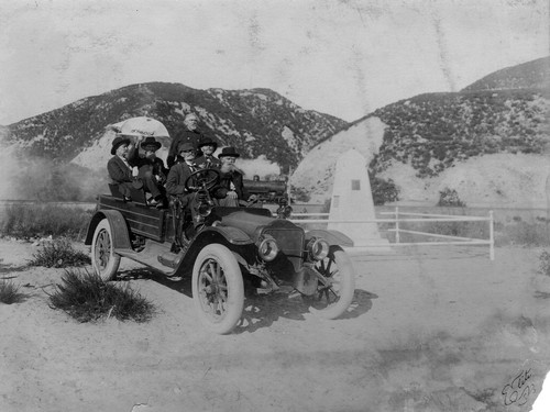 Pioneer Monument dedication December 23, 1917 at Cajon Pass, CA