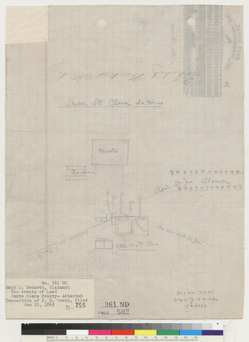 Sketch, Sta. Clara, old times : [two tracts of land in Santa Clara County, Calif.]