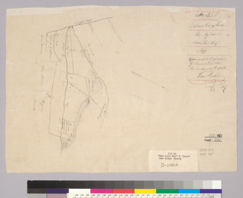 [Map of ranchos surrounding the San Luis Rey Mission : San Diego County, Calif.]