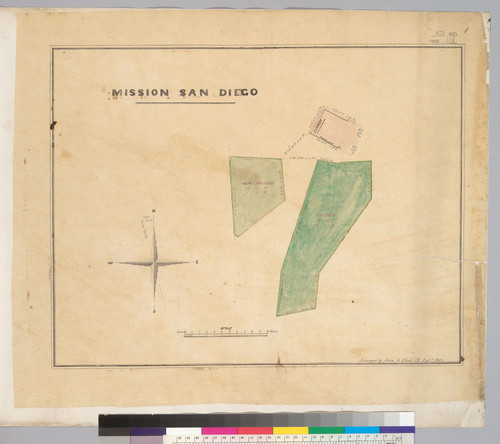 Mission San Diego / surveyed by John G. Cleal, C.E., Septr. 1854